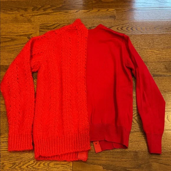 Junya Watanabe Comme des Garcons Red Cardigan Sweater